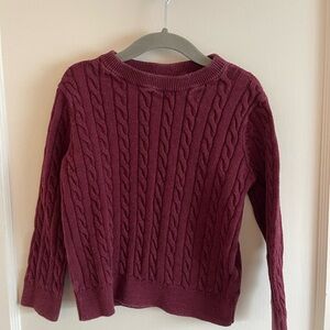 GAP Maroon Cable Knit Kids Sweater